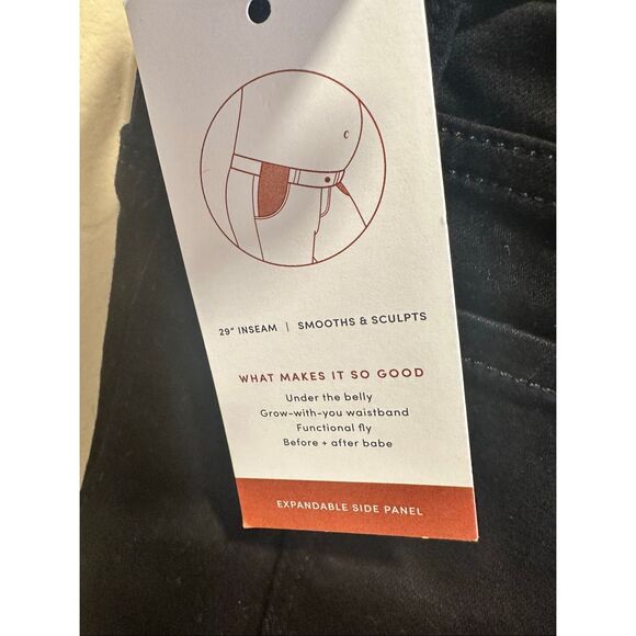 Ingrid & Isabel Maternity Under Belly Black Skinny Jeans Size 6 New - Picture 8 of 9